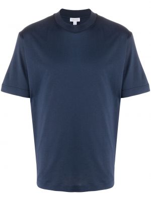Тениска с къс ръкав Sunspel синьо