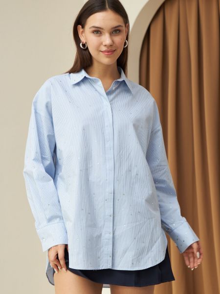Pruhovaná košeľa Laluvia modrá