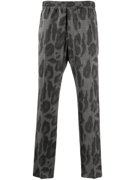Pantalones rectos leopardo Stella Mccartney gris