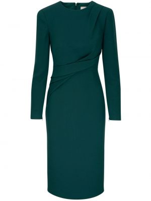 Μεταξωτή μάλλινη μίντι φόρεμα Roland Mouret πράσινο