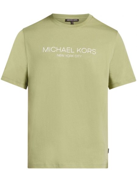 Baskılı pamuk tişört Michael Kors yeşil