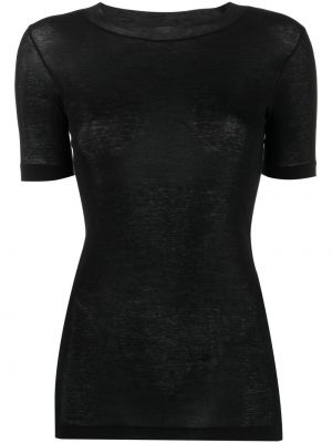 Памучна тениска Auralee черно