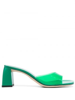 Прозрачни сандали By Far зелено