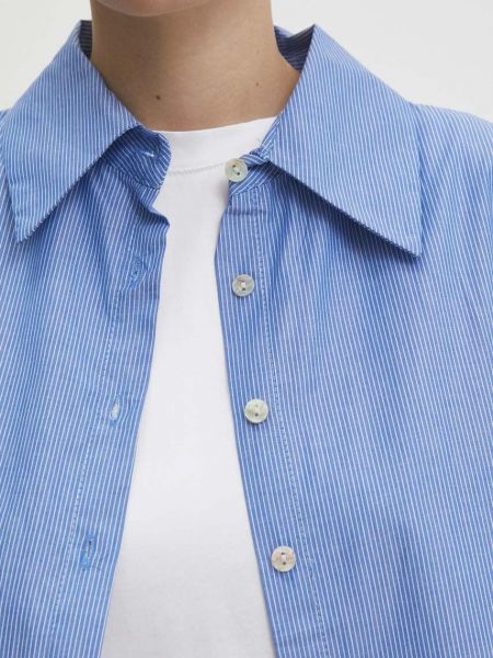 Koszula bawełniana relaxed fit Answear Lab niebieska