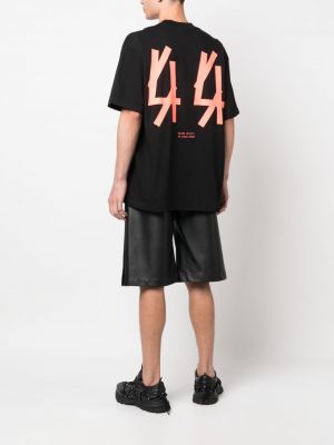 Bavlněné tričko s výšivkou 44 Label Group černé