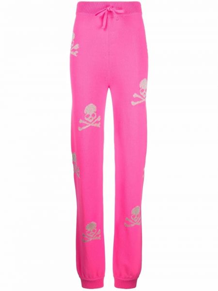 Pantaloni sport de cristal Philipp Plein roz