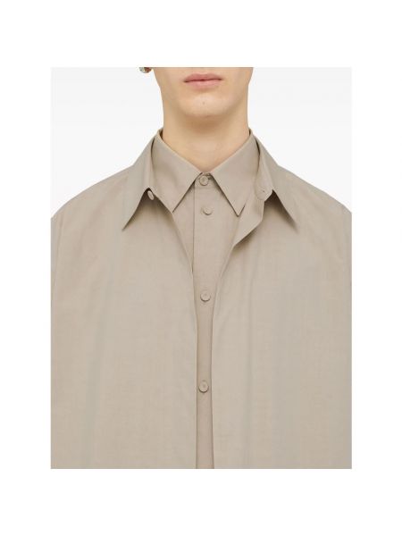 Camisa de algodón con tachuelas Jil Sander beige