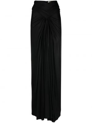 Džerzej dlhá sukňa Saint Laurent čierna