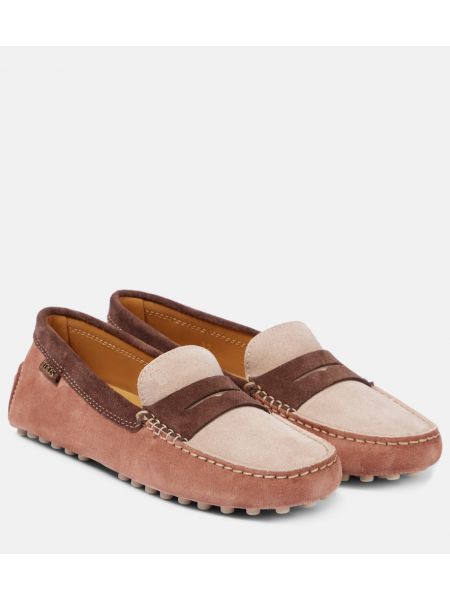 Loafers i mocka Tod's brun