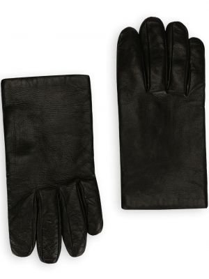 Δερμάτινα γάντια Dolce & Gabbana μαύρο