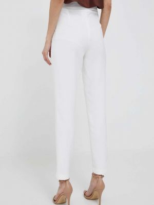 Jednobarevné kalhoty s vysokým pasem Artigli bílé