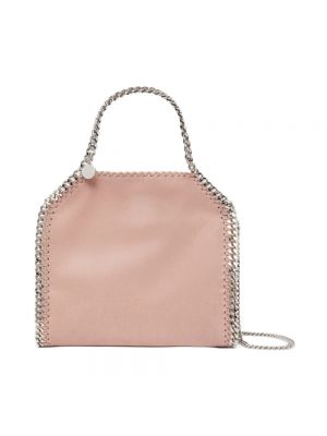 Leder shopper handtasche aus lederimitat Stella Mccartney pink