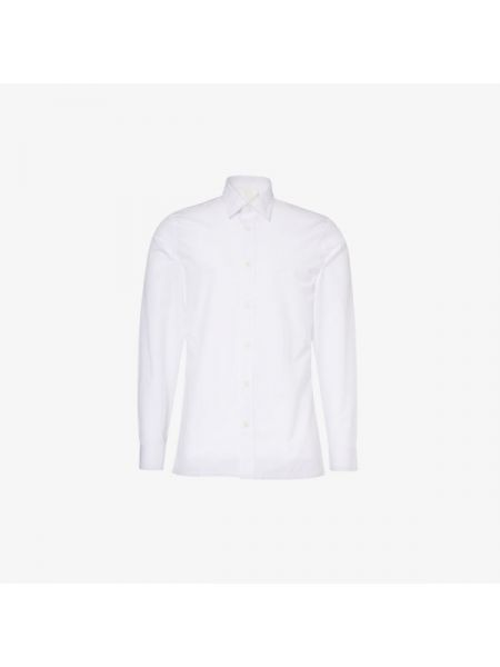 Хлопковая рубашка с вышивкой с карманами Givenchy белая