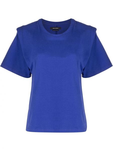 Bombažna majica Isabel Marant modra