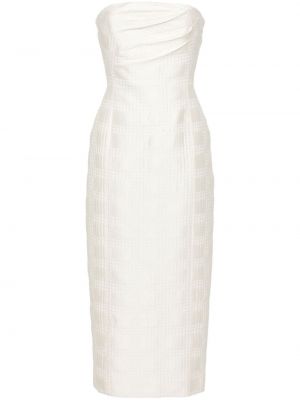 Midi haljina od tvida Emilia Wickstead bijela