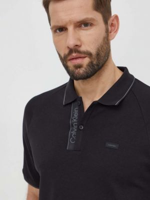 Polo majica Calvin Klein črna
