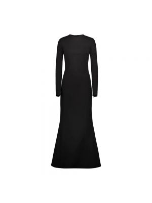 Sukienka długa z wiskozy Balenciaga czarna