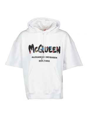Bluza z kapturem Alexander Mcqueen biała