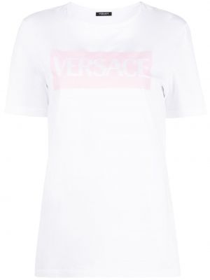 Camiseta con estampado Versace blanco