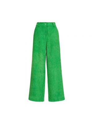 Proste spodnie Essentiel Antwerp zielone