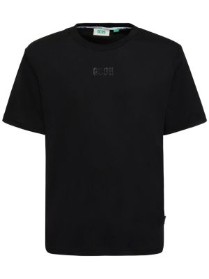 Krištáľové džerzej bavlnené tričko Gcds čierna
