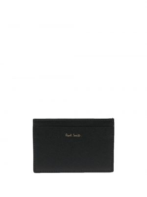 Kožená peňaženka s potlačou Paul Smith čierna