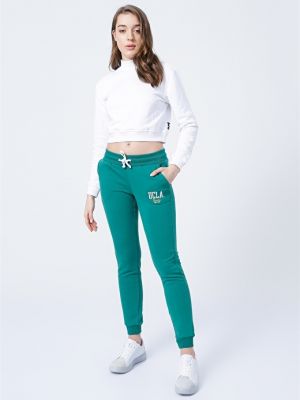 Спортивные штаны с вышивкой Ucla зеленые