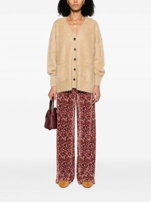 Plisované kalhoty s potiskem relaxed fit Sabina Musayev fialové