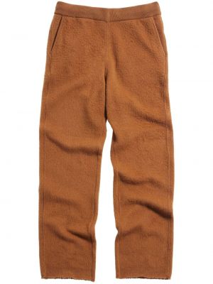 Pantaloni dritti di cachemire Zegna marrone