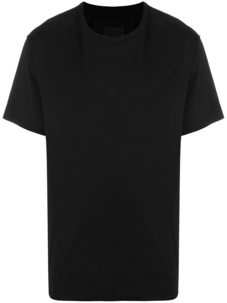 Памучна тениска бродирана Givenchy черно