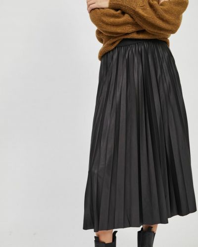 Plisované mini sukně Vila černé