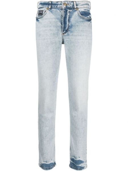 Straight fit džinsi ar zemu vidukli Versace Jeans Couture zils