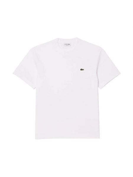 Koszulka bawełniana z krótkim rękawem klasyczna Lacoste biała
