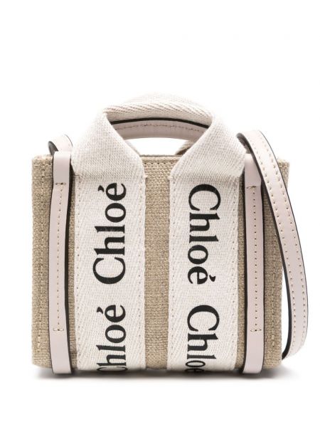 Τσάντα shopper Chloé μπεζ