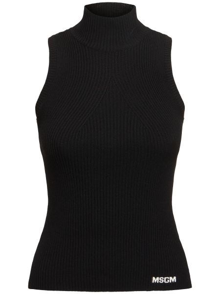 Viskose turtleneck topp Msgm svart