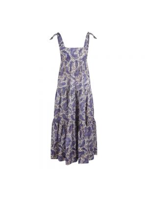 Sukienka długa z wzorem paisley Zimmermann fioletowa