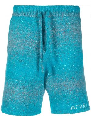 Strick shorts mit stickerei Amiri blau