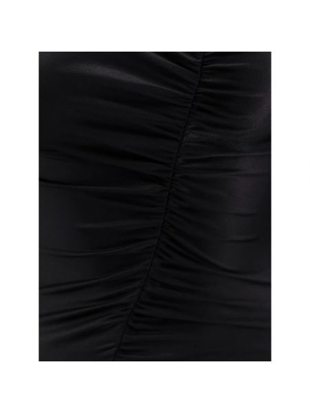 Vestido de raso drapeado elegante Mvp Wardrobe negro