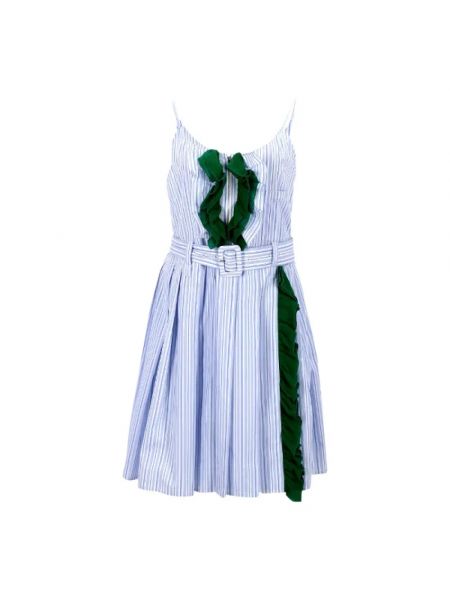 Sukienka bawełniana Prada Vintage niebieska