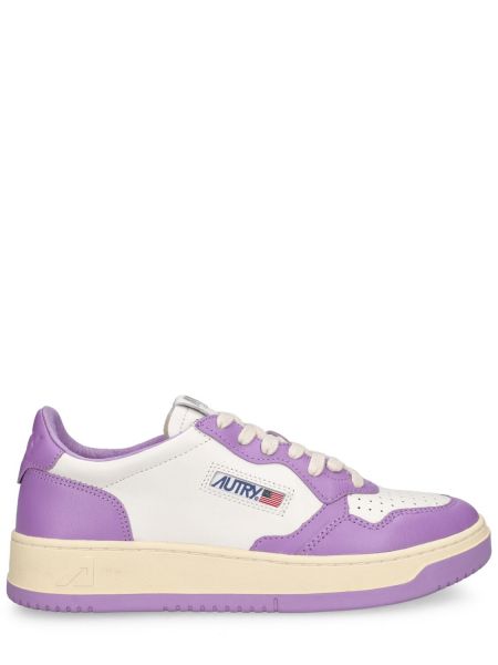 Deri sneaker Autry mor