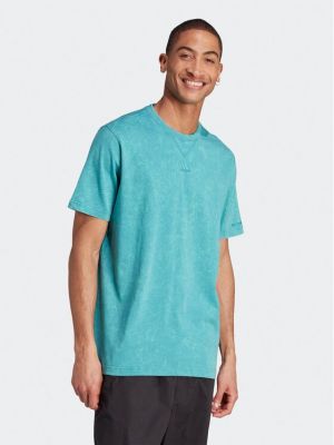 Relaxed fit marškinėliai Adidas mėlyna