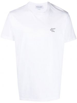 Памучна тениска с принт Maison Labiche бяло