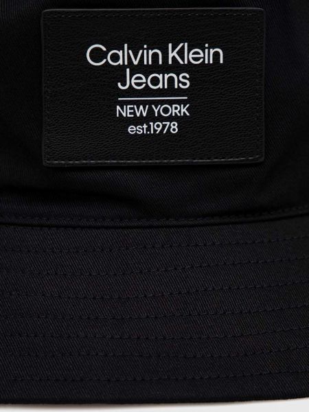 Kapelusz bawełniany Calvin Klein Jeans czarny