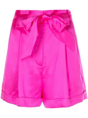 Pliszírozott rövidnadrág Michelle Mason rózsaszín