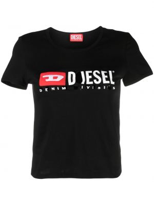 T-shirt mit print Diesel schwarz