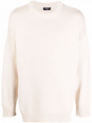 Haftowane sweter z okrągłym dekoltem bawełniane Balenciaga