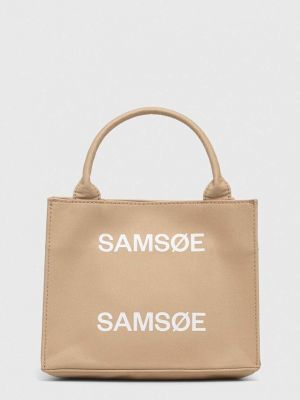 Geantă shopper Samsøe Samsøe bej