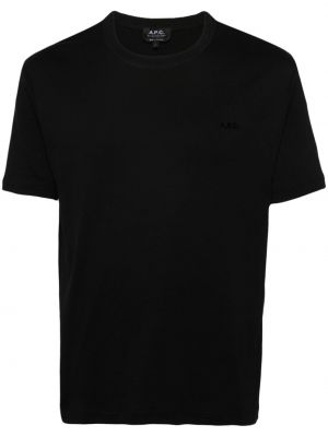 Kokvilnas t-krekls A.p.c. melns