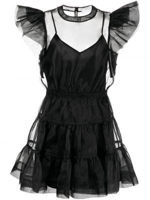 Priehľadné mini šaty Simkhai čierna