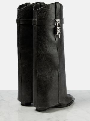 Bottes en cuir Givenchy noir